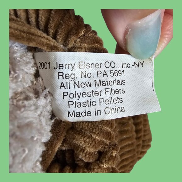 Jerry Elsner Velvet Touch Collection Teddy Bear Plush #1244 Daniel 8" Sitting - Picture 8 of 11